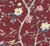 Lillian August Wallpaper Sparrow Haven Crimson LN40011