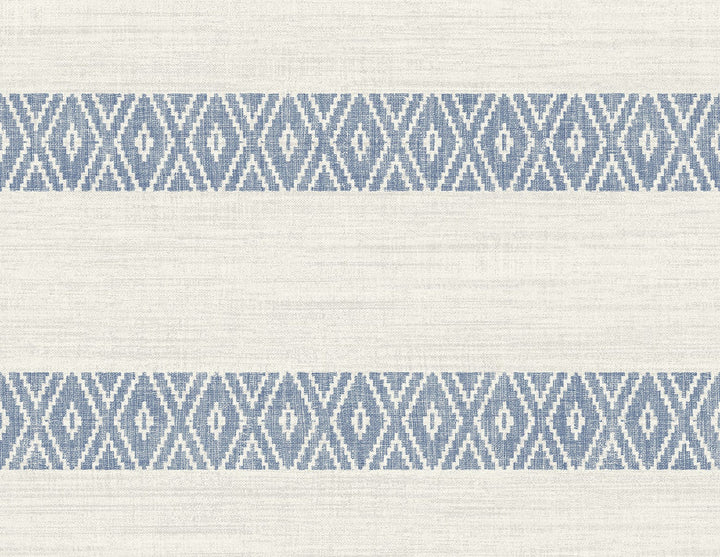 Alani Geo Stripe Blue Bell LN40102 by Lillian August Designer Wallpaper