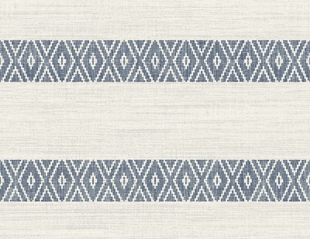 Alani Geo Stripe Nautical Blue LN40112 by Lillian August Designer Wallpaper