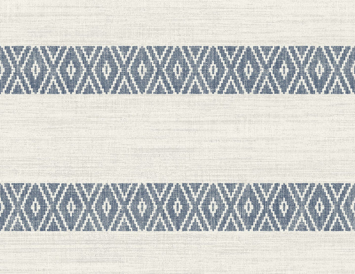 Alani Geo Stripe Nautical Blue LN40112 by Lillian August Designer Wallpaper