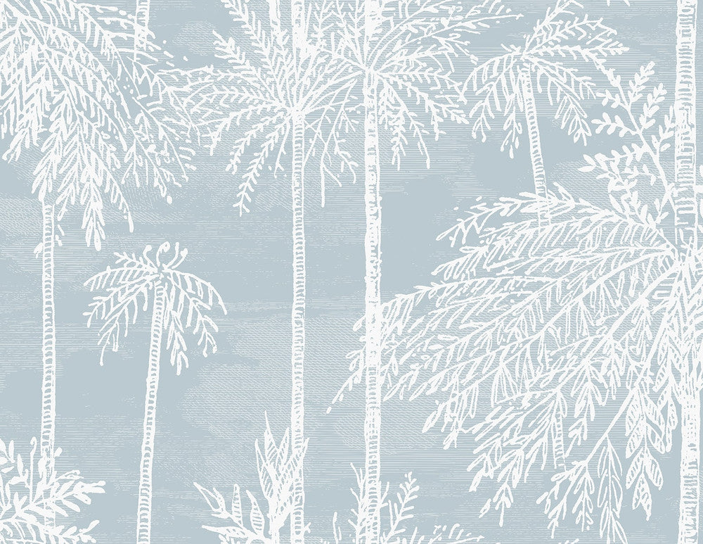 Palm Grove Hampton Blue LN40202 by Lillian August Designer Wallpaper
