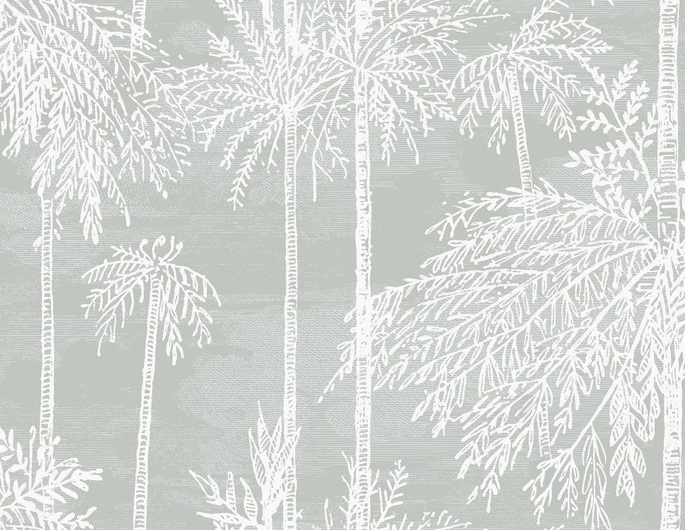 Palm Grove Misty LN40208 by Lillian August Designer Wallpaper