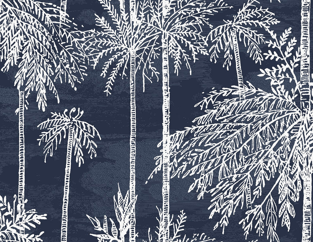 Palm Grove Midnight Sky LN40212 by Lillian August Designer Wallpaper