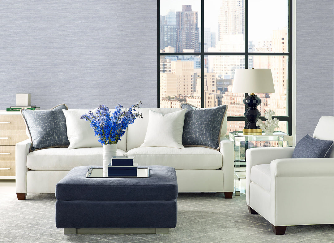 Tiger Island Faux Sisal Charlotte Blue LN40412 by Lillian August Designer Wallpaper