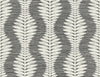 Lillian August Wallpaper Carina Leaf Ogee Charcoal LN40500