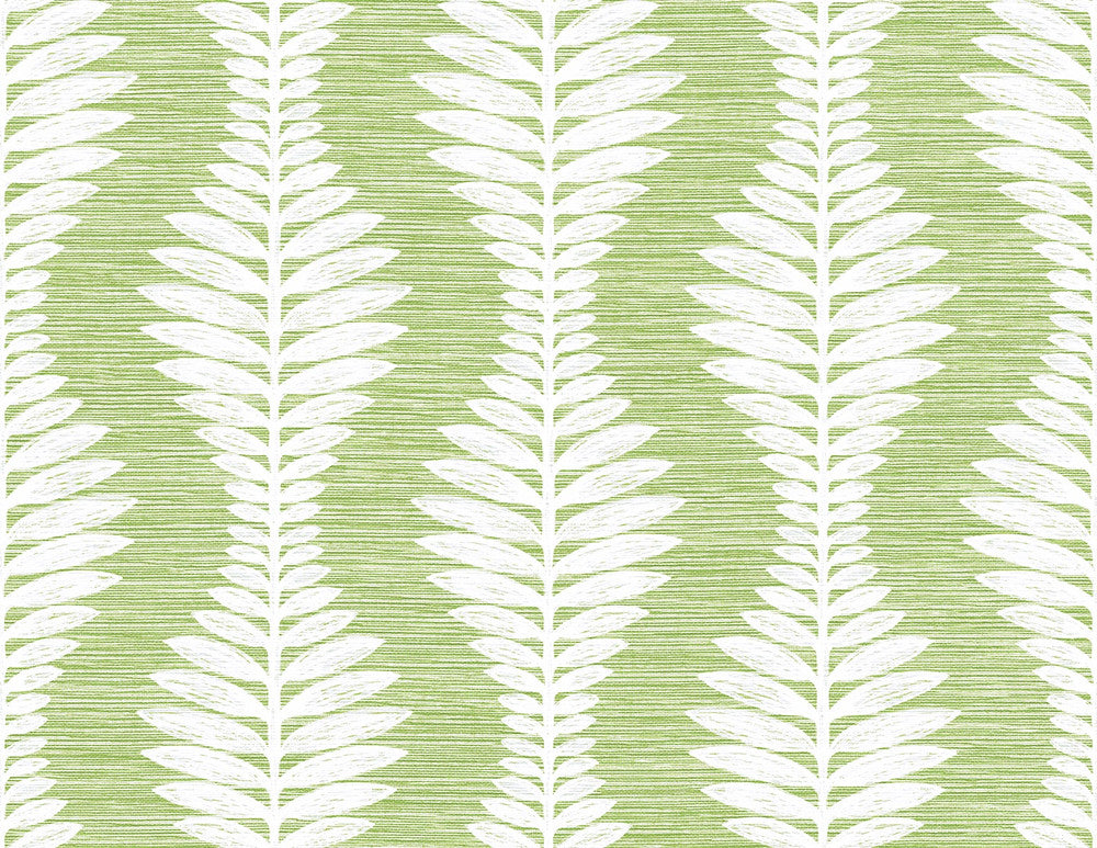 Carina Leaf Ogee Greenery LN40504 by Lillian August Designer Wallpaper