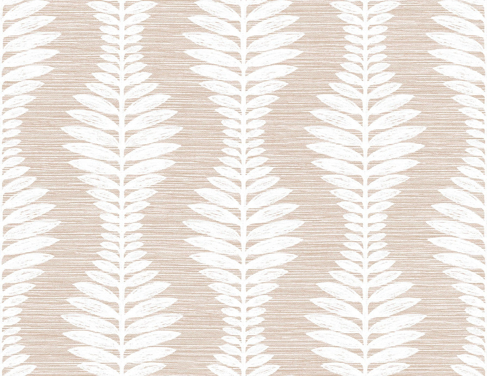 Carina Leaf Ogee Blush LN40506 by Lillian August Designer Wallpaper