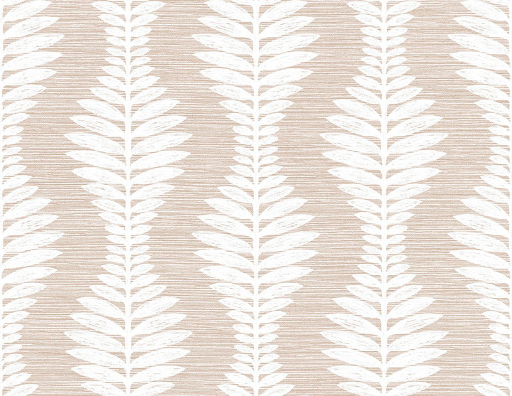 Carina Leaf Ogee Blush LN40506 by Lillian August Designer Wallpaper