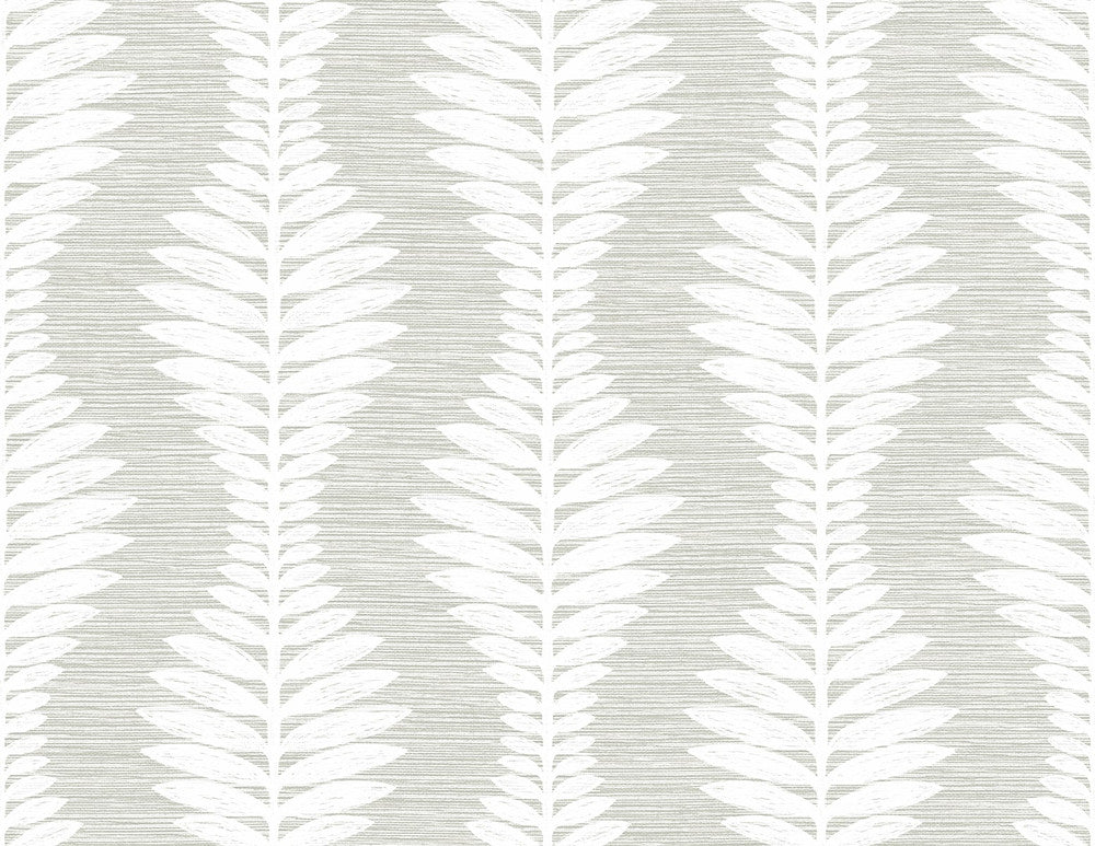 Carina Leaf Ogee Sea Salt LN40518 by Lillian August Designer Wallpaper