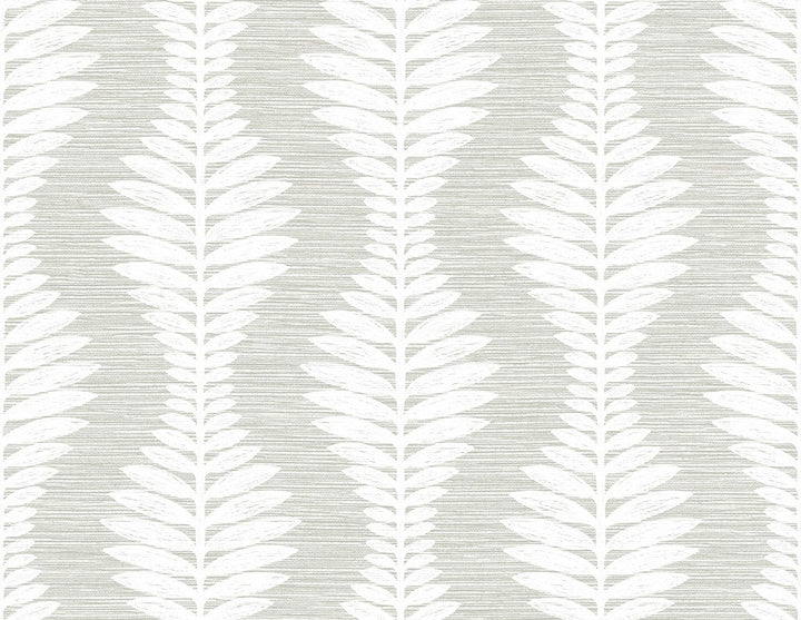 Carina Leaf Ogee Sea Salt LN40518 by Lillian August Designer Wallpaper