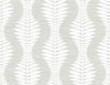 Lillian August Wallpaper Carina Leaf Ogee Sea Salt LN40518