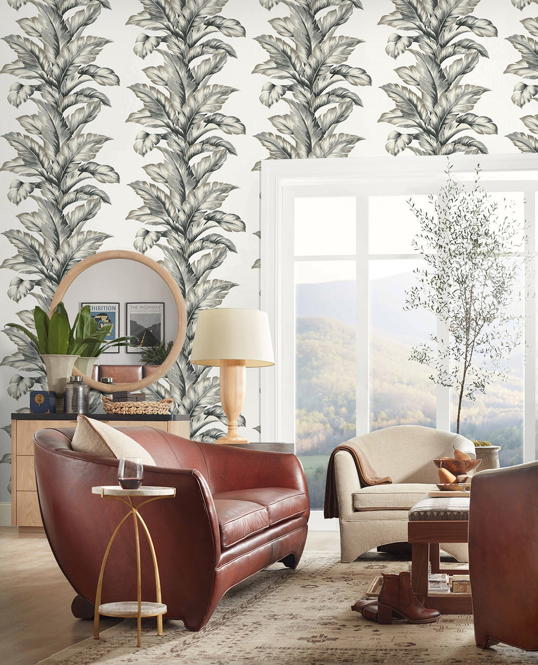 Banana Springs Greystone LN40600 by Lillian August Designer Wallpaper