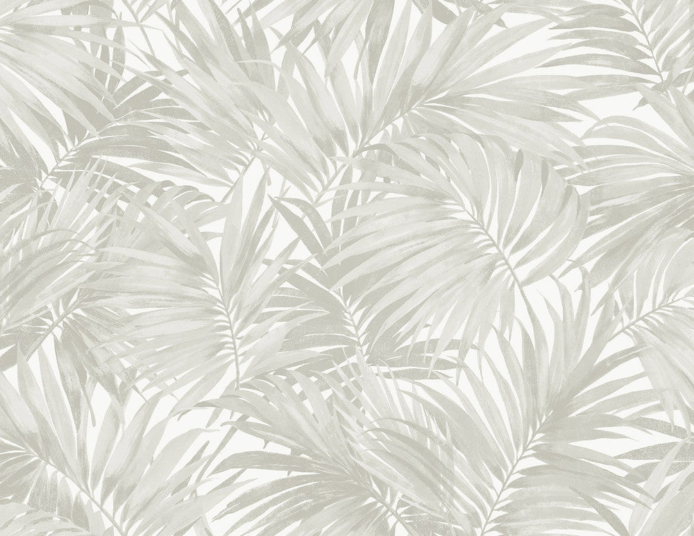 Cordelia Tossed Palms Dove Grey LN40707 by Lillian August Designer Wallpaper