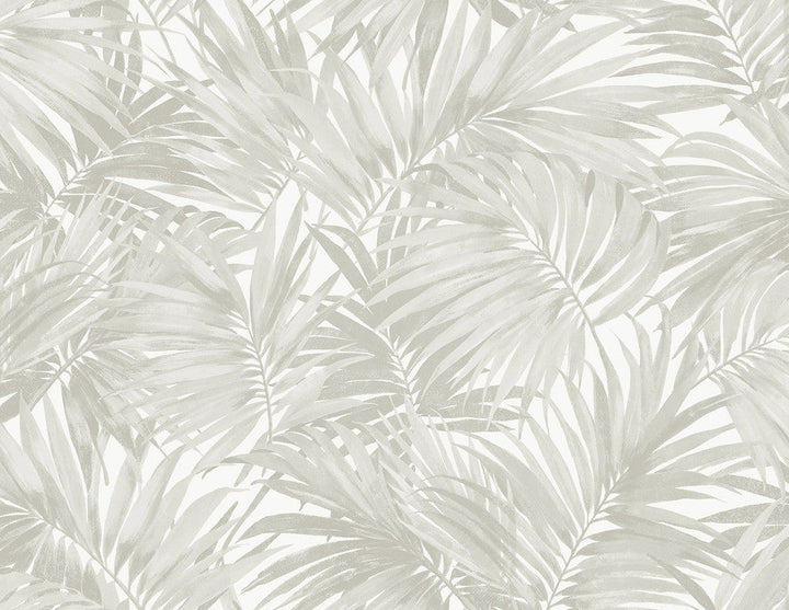 Cordelia Tossed Palms Dove Grey LN40707 by Lillian August Designer Wallpaper
