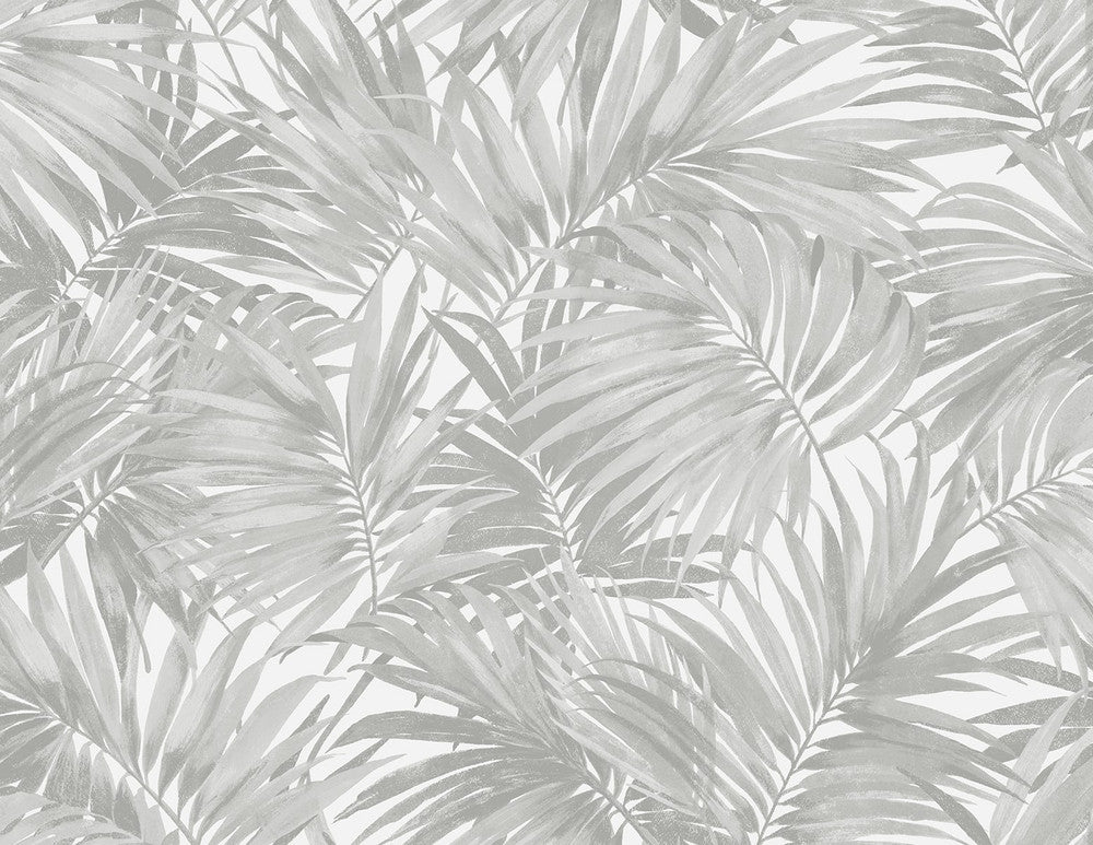 Cordelia Tossed Palms Argos Grey LN40708 by Lillian August Designer Wallpaper