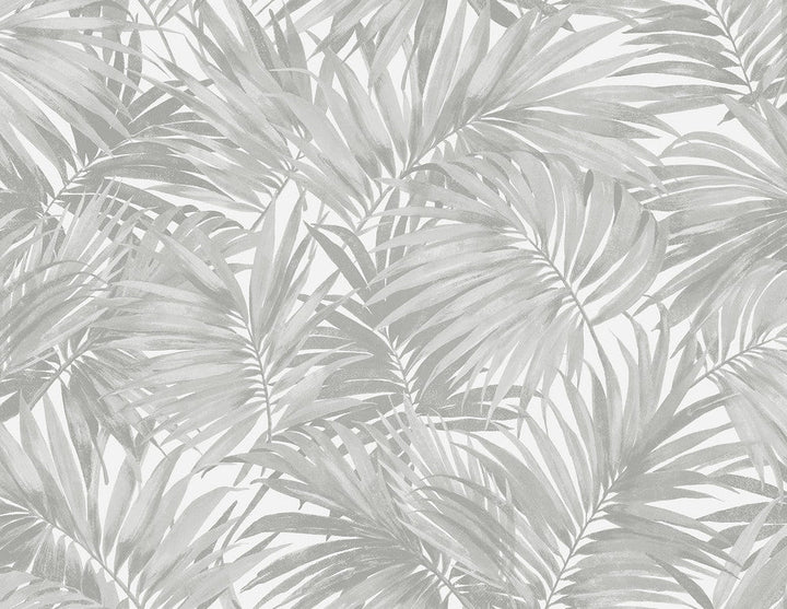 Cordelia Tossed Palms Argos Grey LN40708 by Lillian August Designer Wallpaper
