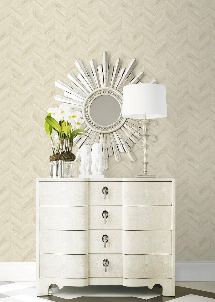 Keone Bay Chevron Oat LN40803 by Lillian August Designer Wallpaper