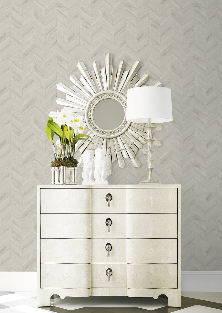 Keone Bay Chevron Birch LN40818 by Lillian August Designer Wallpaper