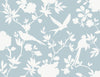 Lillian August Wallpaper Kauai Bird Toile Hampton Blue LN40912