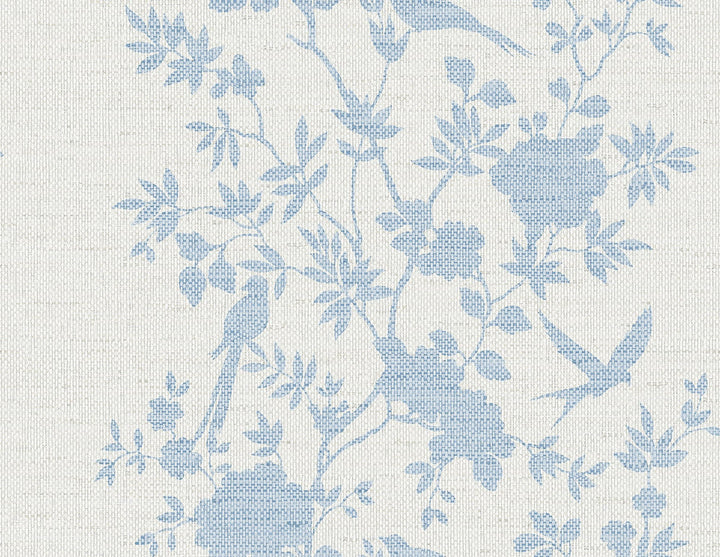 Aloha Bird Trail Maya Blue LN41012 by Lillian August Designer Wallpaper