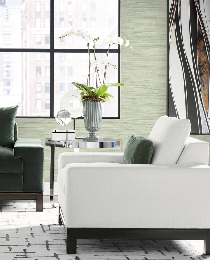 Loe Sanctuary Stria Seaglass LN41104 by Lillian August Designer Wallpaper