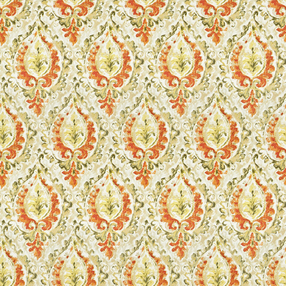 Lola 1 Curry by Stout Designer Fabric RAINBOW LIBRARY MANGO/CAYENNE 100%COT TURKMENISTAN FLAME RETARDANT-U.F.A.C. CLASS 1 FLAME RETARDANT-N.F.P.A. 260A CLASS 1 CATB 117-2013 WYZENBEEK 15 000 DOUBLE RUB WEAR TEST (HEAVY DUTY) Horizontal: 6.75 and Vertical: 13.5 54 in - Swanky Fabrics -