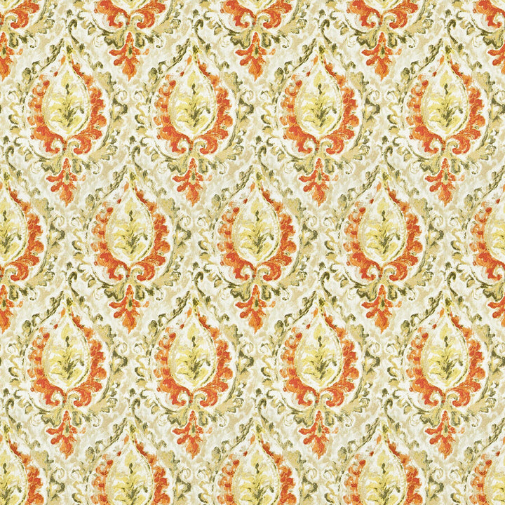 Lola 1 Curry by Stout Designer Fabric Rainbow Library Mango/Cayenne 100% Cotton TURKMENISTAN FLAME RETARDANT-U.F.A.C. CLASS 1 (OR A) FLAME RETARDANT-N.F.P.A. 260A CLASS 1 CATB 117-2013 WYZENBEEK 15 000 DOUBLE RUB WEAR TEST (HEAVY DUTY) Horizontal: 6.75 and Vertical: 13.5 54 in - Swanky Fabrics -