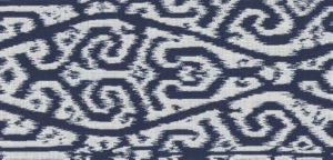 Loni Navy 60 by Norbar Designer Fabric SUNTASTIC 100% POLYACRYLIC GERMANY 6 3/4"V 14"H 54 - Swanky Fabrics -