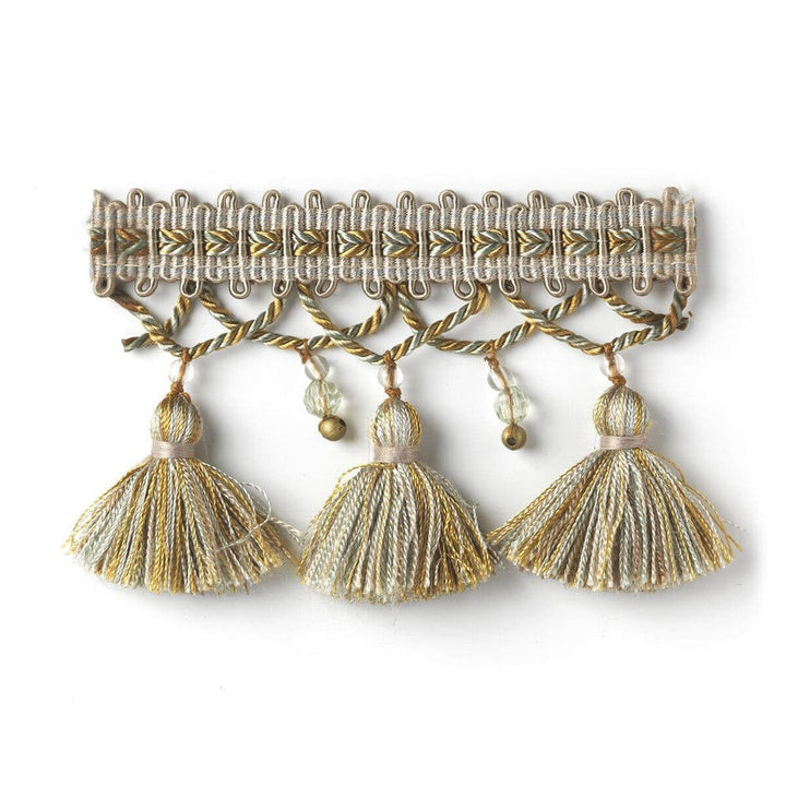 Lotus 2 Seashore by Stout Trim Stout Trim Lotus 2 SeashoreTrim BEDAZZLE TRIM 80%SVI 11%POL 9%COT CHINA </p><p>Repeat: H: 0.000, V: 0.000 2.25 in - Fabric Carolina -