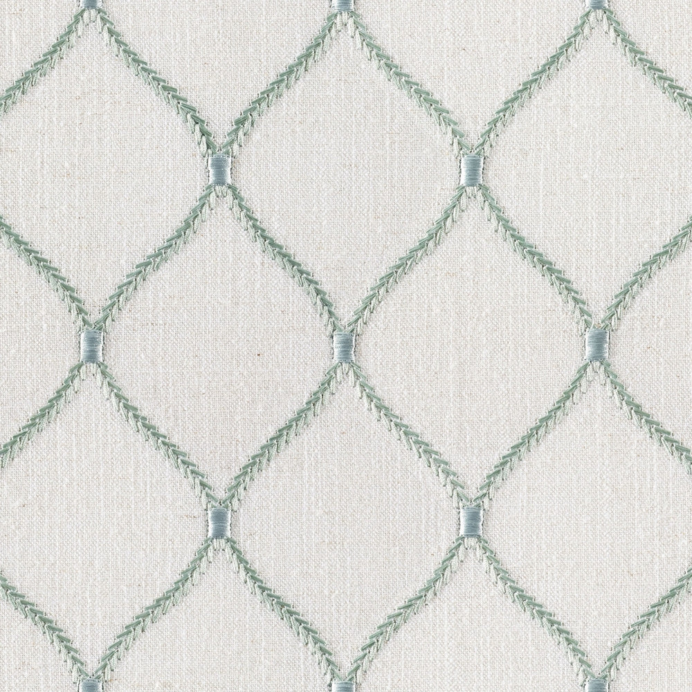 Lowell Seapearl by Magnolia Designer Fabric - 20% Linen, 45% Viscose, 35% Polyester China Horizontal: 4.3 and Vertical: 5.1 50 - Swanky Fabrics -