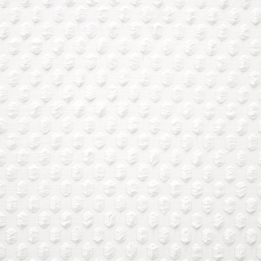 Lucarno # 527 Optic White by Maxwell Designer Fabric Color Theory-Vol.V Rocksalt 69% POLYESTER/31% COTTON INDIA V-1.75"H-1.25" 57" - Swanky Fabrics -