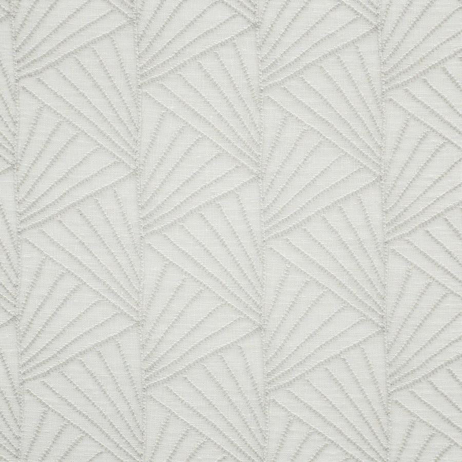 Ladysmith # 420 Crystal by Maxwell Designer Fabric Sheer Threads 100% POLYESTER TURKEY V-4" H-3.25" 120" EMB. WIDTH 108" - Swanky Fabrics -