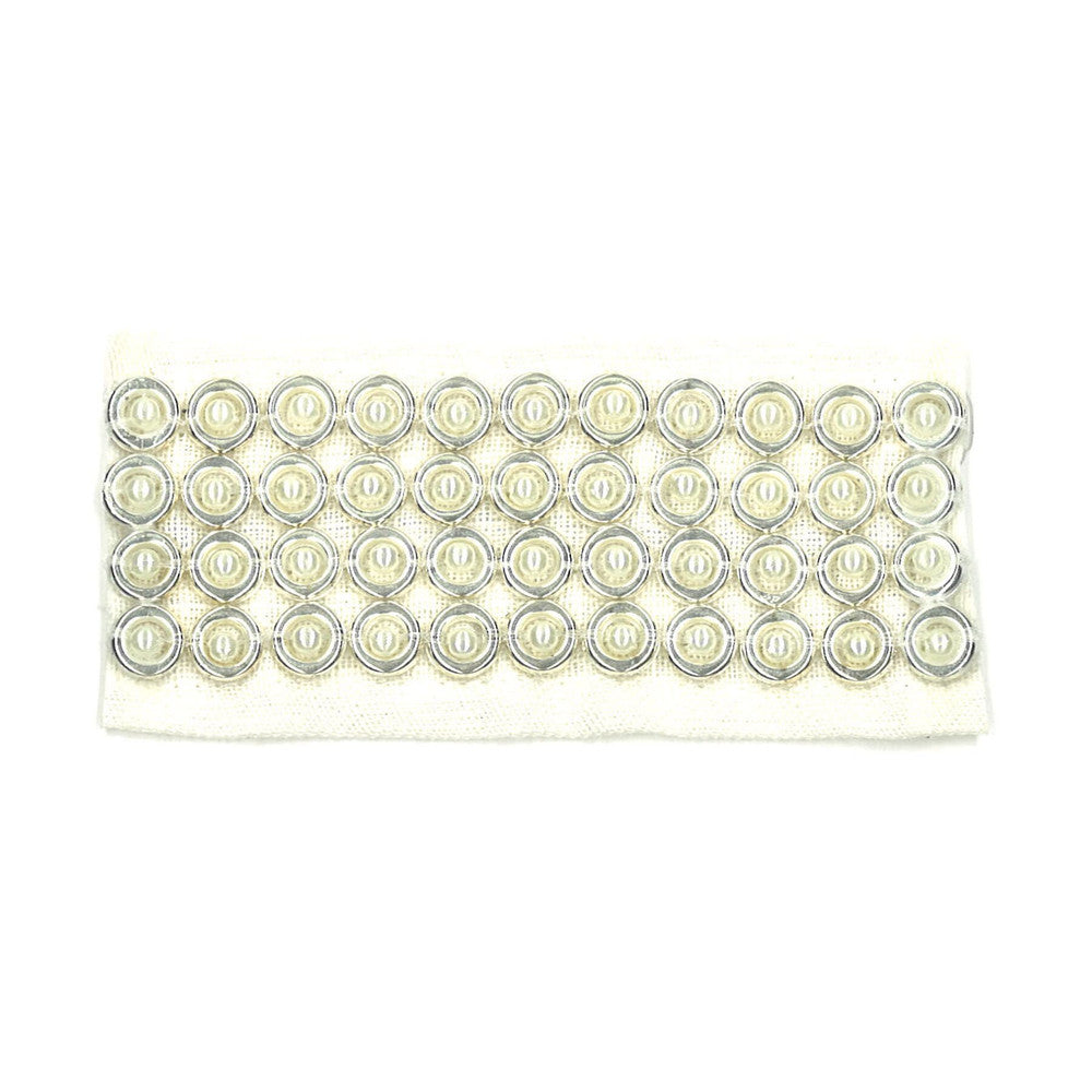 Lucretia 2 Pearl by Stout Designer Trim NEW WORLD TRIM VOLUME II 100%LIN INDIA </p><p>Repeat: 0.375 1.5 in - Swanky Fabrics -