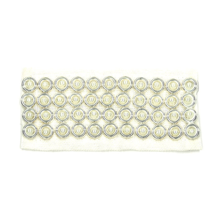 Lucretia 2 Pearl by Stout Designer Trim NEW WORLD TRIM VOLUME II 100%LIN INDIA </p><p>Repeat: 0.375 1.5 in - Swanky Fabrics -