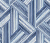 Seabrook Designs Wallpaper Geo Inlay Denim and Sky Blue LW50102