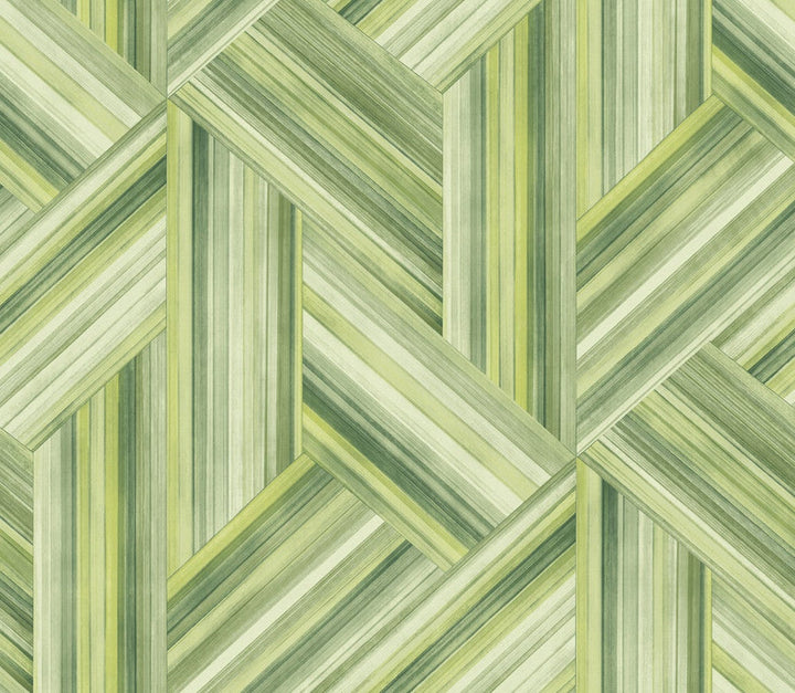 Geo Inlay Chartreuse and Basil LW50104 by Seabrook Designs Designer Wallpaper