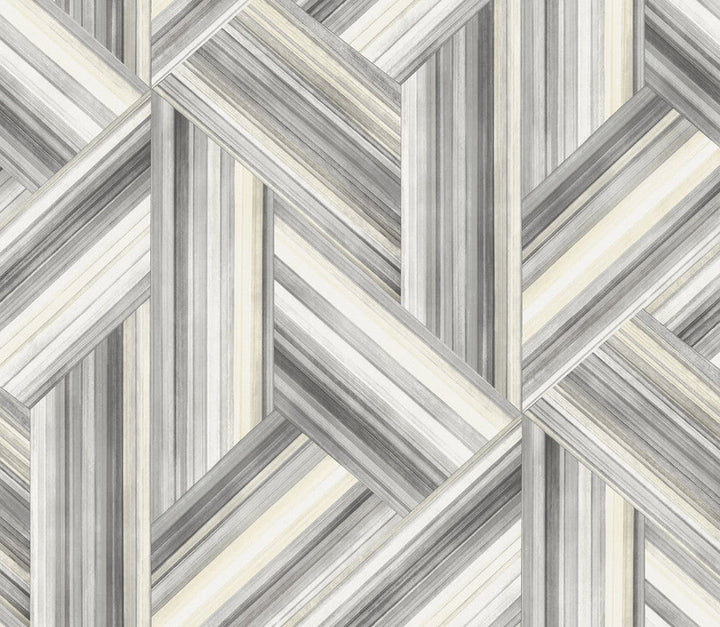 Geo Inlay Cove Gray and Carrara LW50108 by Seabrook Designs Designer Wallpaper