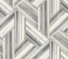 Seabrook Designs Wallpaper Geo Inlay Cove Gray and Carrara LW50108