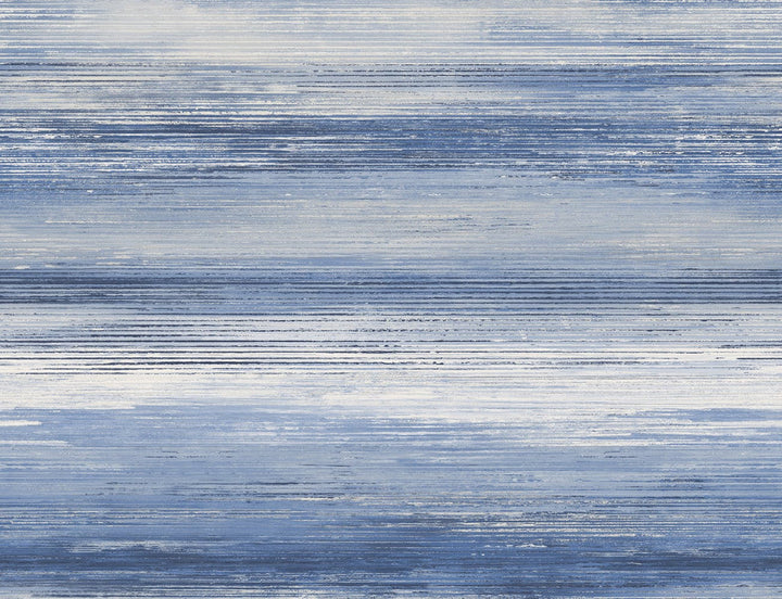 Sunset Stripes Moody Blue and Frost LW50402 by Seabrook Designs Designer Wallpaper