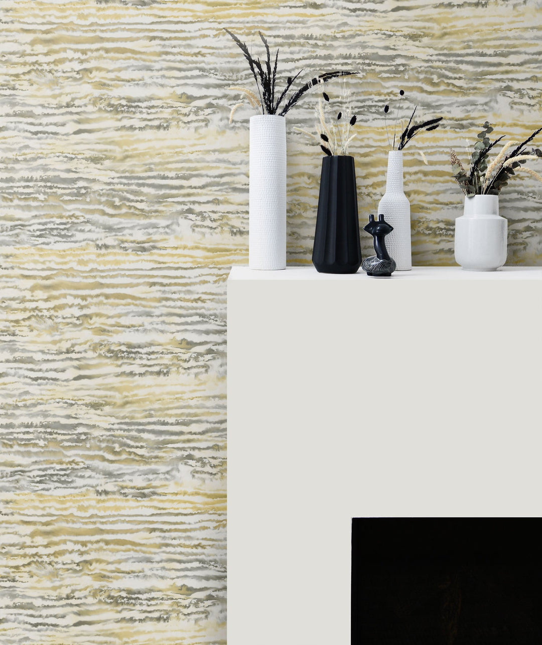 Watercolor Waves Golden Dusk LW50507 by Seabrook Designs Designer Wallpaper