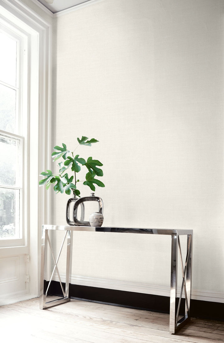 Hopsack Embossed Vinyl Glacier White LW51100 by Seabrook Designs Designer Wallpaper