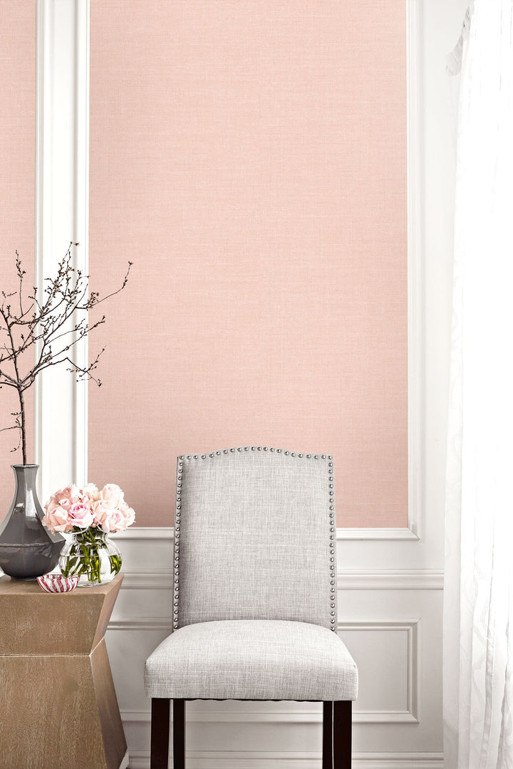 Hopsack Embossed Vinyl Lightly Pink LW51101 by Seabrook Designs Designer Wallpaper