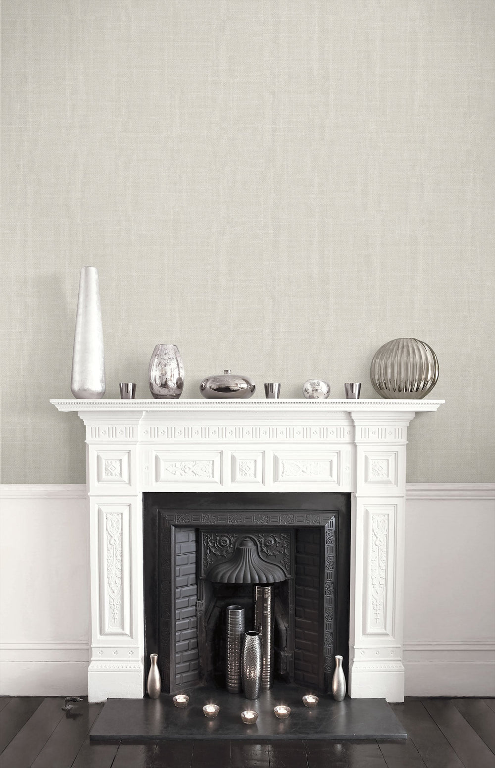Hopsack Embossed Vinyl Everest White LW51110 by Seabrook Designs Designer Wallpaper