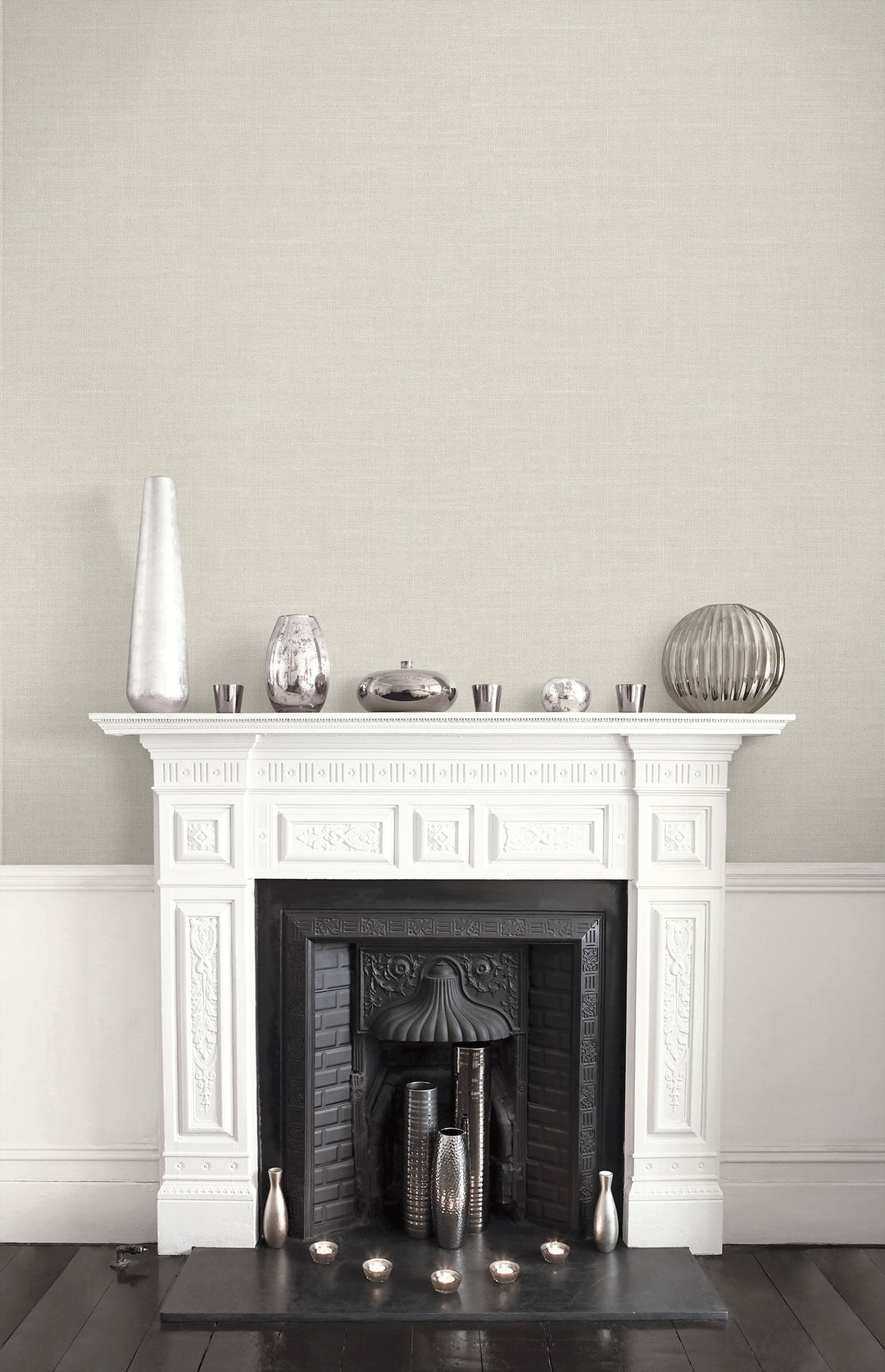 Hopsack Embossed Vinyl Everest White LW51110 by Seabrook Designs Designer Wallpaper