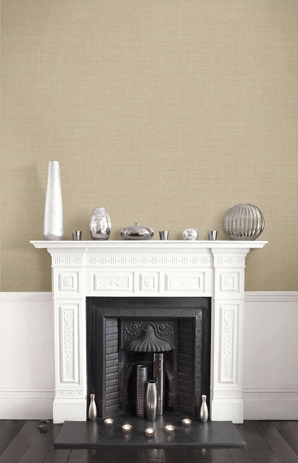 Hopsack Embossed Vinyl Café Latte LW51116 by Seabrook Designs Designer Wallpaper