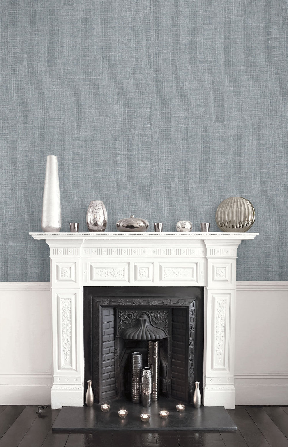 Hopsack Embossed Vinyl Storm Cloud LW51119 by Seabrook Designs Designer Wallpaper