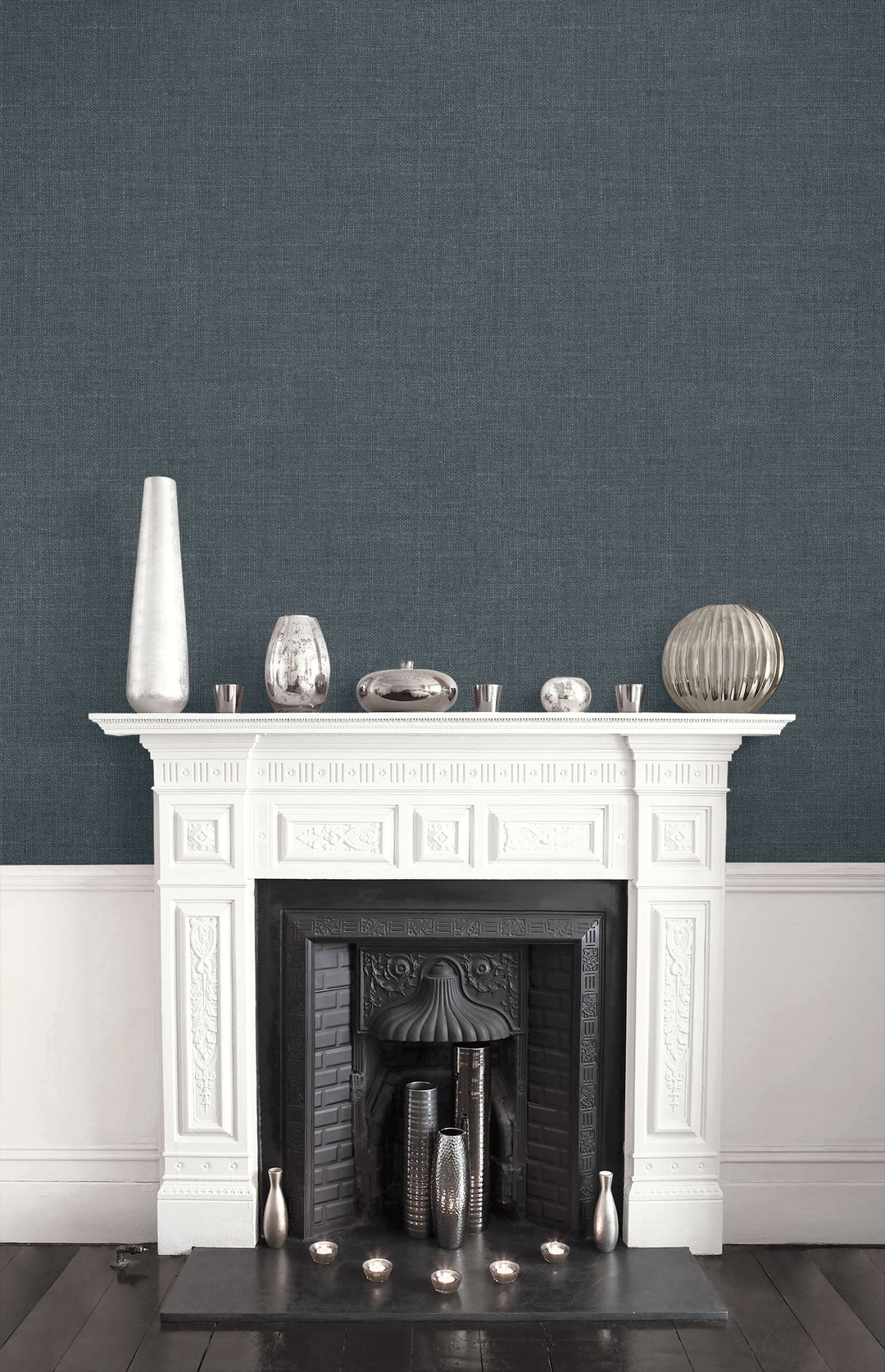 Hopsack Embossed Vinyl Wrought Iron LW51120 by Seabrook Designs Designer Wallpaper