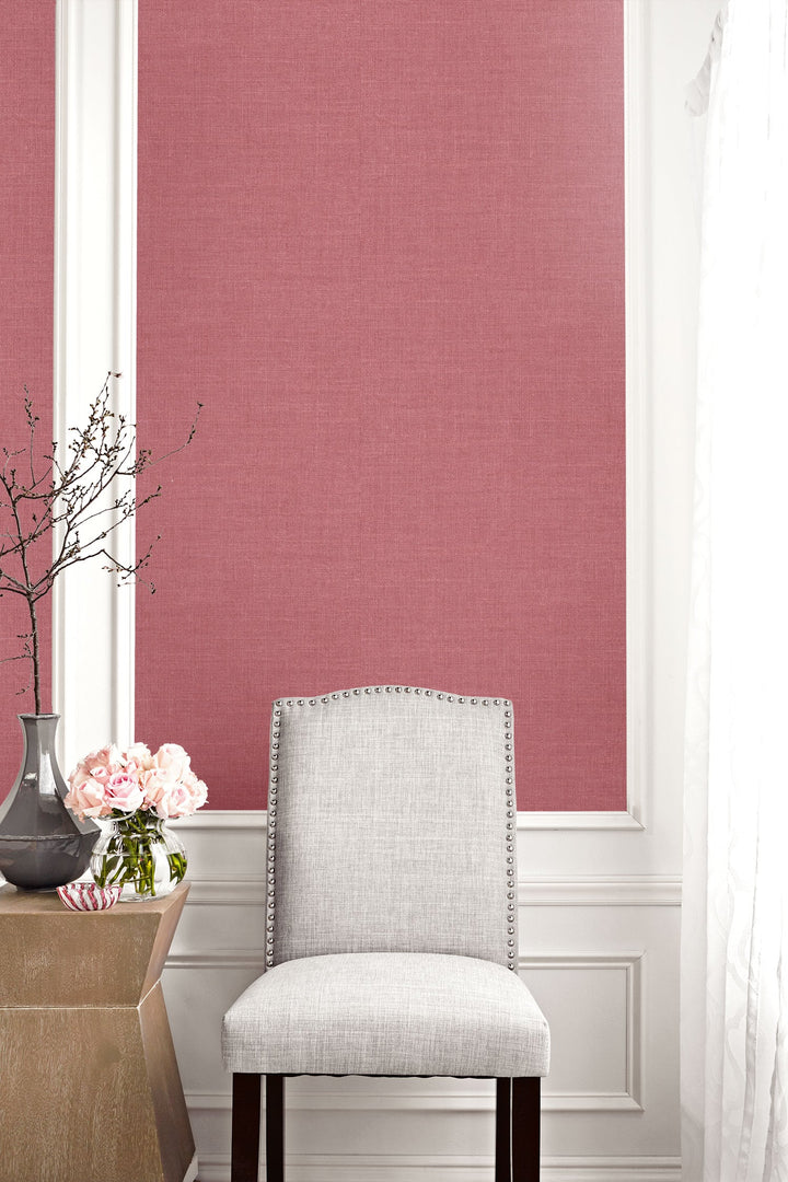 Hopsack Embossed Vinyl Mulberry LW51121 by Seabrook Designs Designer Wallpaper