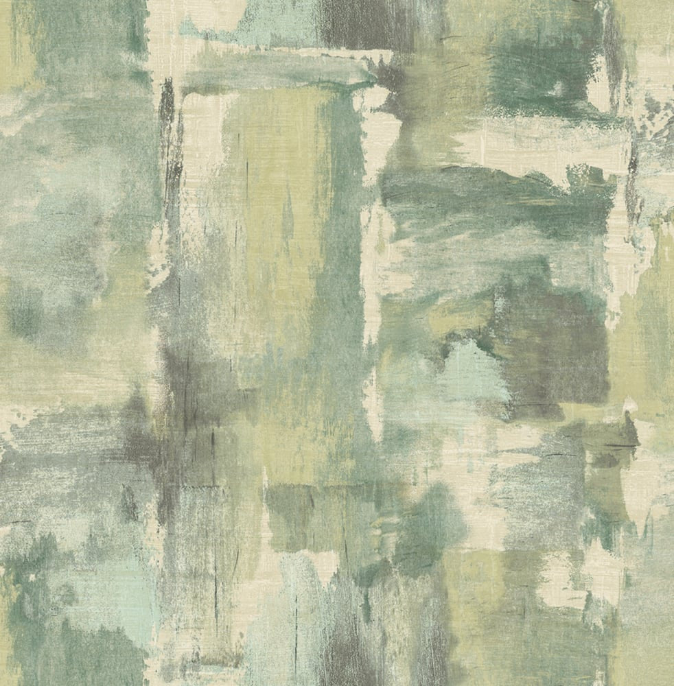 Dry Brush Faux Everglades and Moss Green LW51304 by Seabrook Designs Designer Wallpaper
