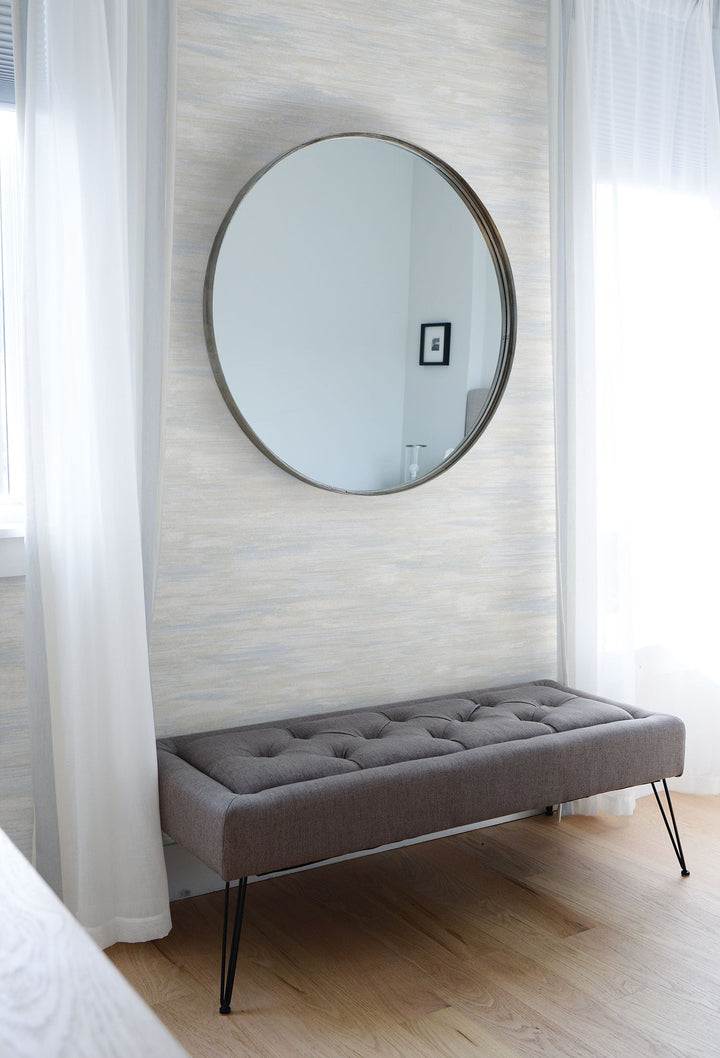Stria Wash Blue Mist LW51402 by Seabrook Designs Designer Wallpaper